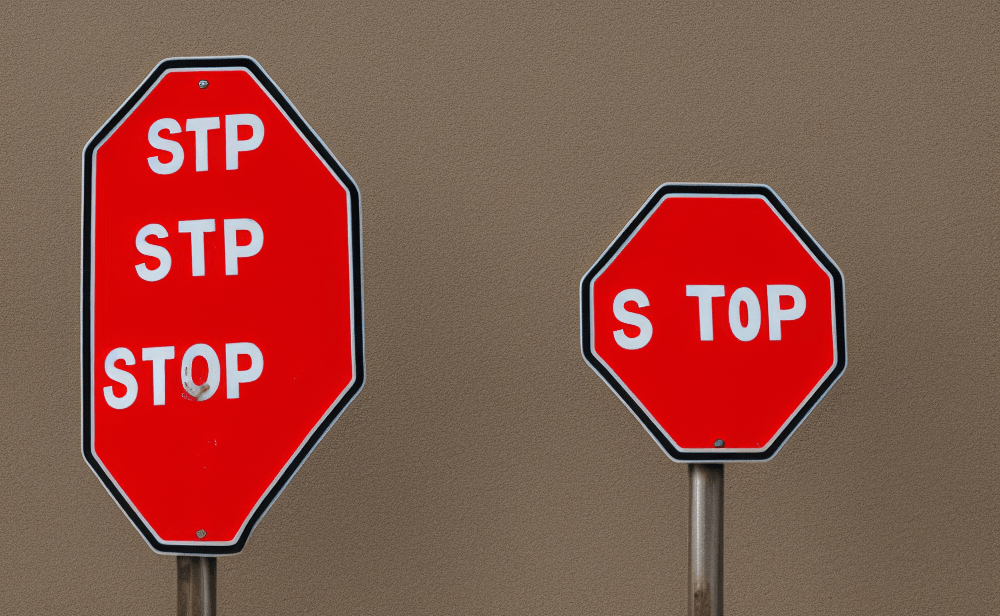 A stop sign generated by Stable Diffusion.